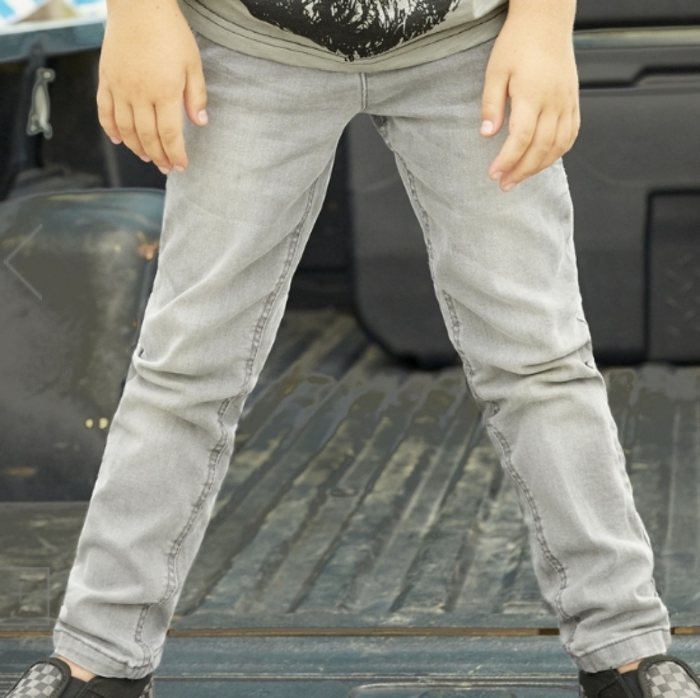 * Rustic Blue Bootcut Denim Adjustable Blue Jeans